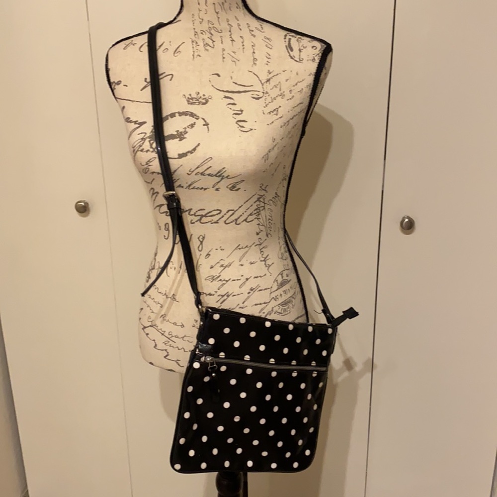 Merona cross body polka dot bag